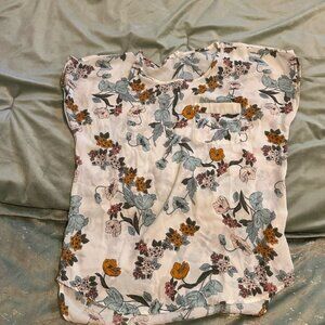 Maurices Cream Floral Blouse